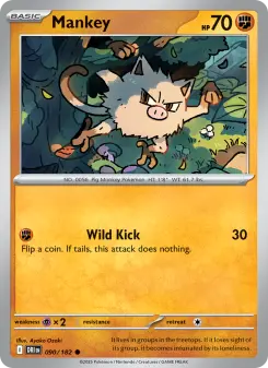 Pokémon-Karte Mankey 090/182