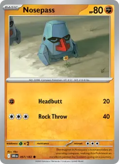 Pokémon-Karte Nosepass 097/182