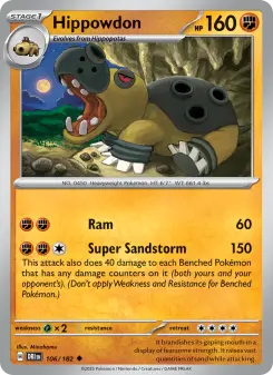 Pokémon-Karte Hippowdon 106/182