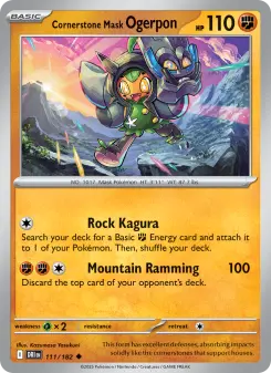Pokémon-Karte Cornerstone Mask Ogerpon 111/182