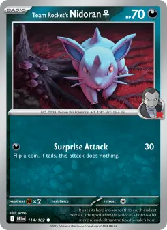 Pokémon-Karte Team Rocket's Nidoran♀ 114/182