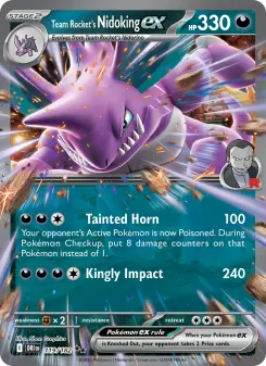 Pokémon-Karte Team Rocket's Nidoking ex 119/182