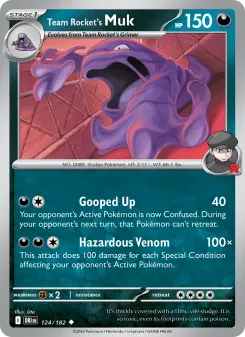 Pokémon-Karte Team Rocket's Muk 124/182