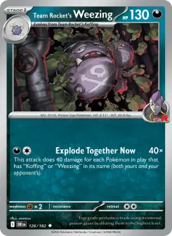 Pokémon-Karte Team Rocket's Weezing 126/182