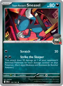Pokémon-Karte Team Rocket's Sneasel 128/182