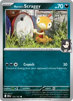 Pokémon-Karte Marnie's Scraggy 132/182