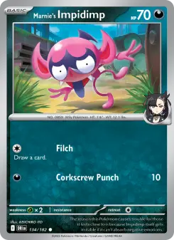 Pokémon-Karte Marnie's Impidimp 134/182