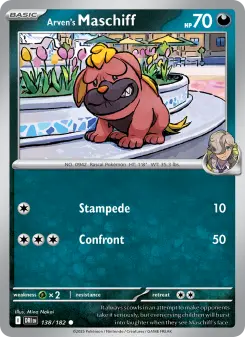Pokémon-Karte Arven's Maschiff 138/182