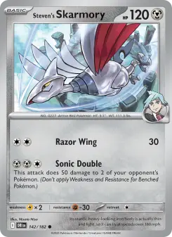 Pokémon-Karte Steven's Skarmory 142/182
