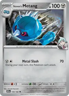 Pokémon-Karte Steven's Metang 144/182