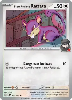 Pokémon-Karte Team Rocket's Rattata 147/182