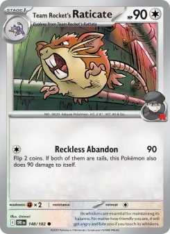 Pokémon-Karte Team Rocket's Raticate 148/182