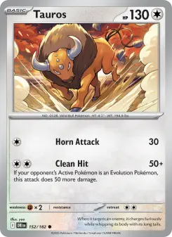 Pokémon-Karte Tauros 152/182