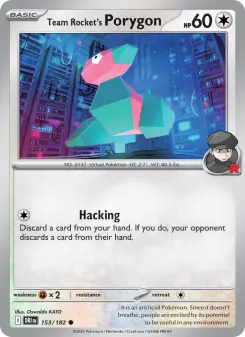 Pokémon-Karte Team Rocket's Porygon 153/182