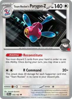 Pokémon-Karte Team Rocket's Porygon-Z 155/182