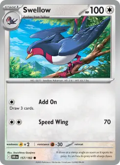 Pokémon-Karte Swellow 157/182