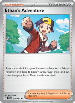 Pokémon-Karte Ethan's Adventure 165/182
