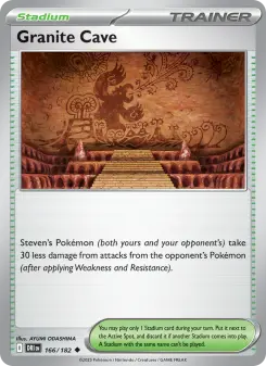 Pokémon-Karte Granite Cave 166/182