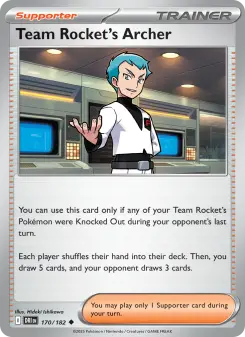 Pokémon-Karte Team Rocket's Archer 170/182
