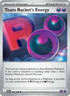 Pokémon-Karte Team Rocket's Energy 182/182
