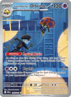 Pokémon-Karte Team Rocket's Orbeetle 198/182