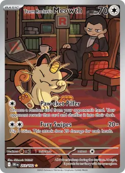Pokémon-Karte Team Rocket's Meowth 203/182