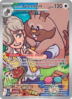 Pokémon-Karte Arven's Greedent 205/182