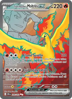 Pokémon-Karte Team Rocket's Moltres ex 208/182