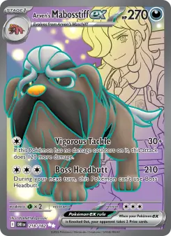 Pokémon-Karte Arven's Mabosstiff ex 218/182