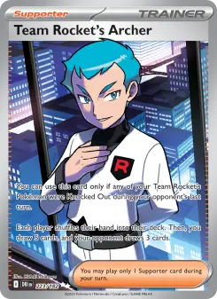 Pokémon-Karte Team Rocket's Archer 223/182