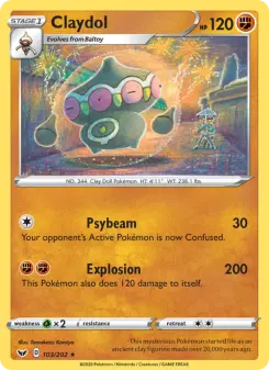 Pokémon-Karte Claydol 103/202