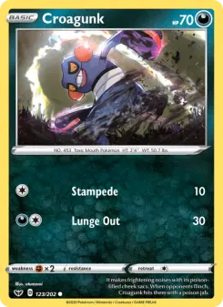 Pokémon-Karte Croagunk 123/202