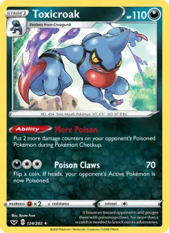Pokémon-Karte Toxicroak 124/202