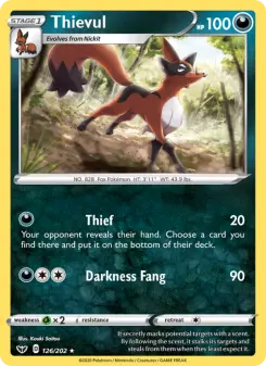 Pokémon-Karte Thievul 126/202