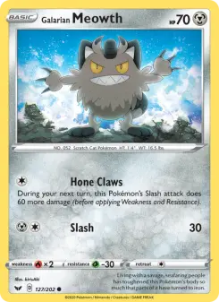 Pokémon-Karte Galarian Meowth 127/202