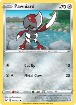Pokémon-Karte Pawniard 133/202