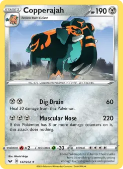 Pokémon-Karte Copperajah 137/202