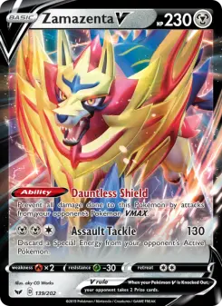 Pokémon-Karte Zamazenta V 139/202