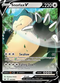 Pokémon-Karte Snorlax V 141/202