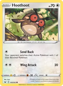 Pokémon-Karte Hoothoot 143/202