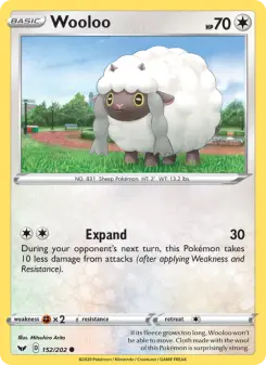 Pokémon-Karte Wooloo 152/202