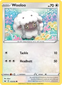 Pokémon-Karte Wooloo 153/202