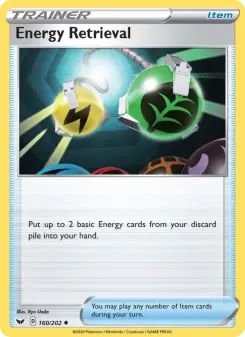 Pokémon-Karte Energy Retrieval 160/202