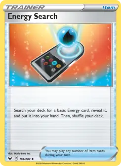 Pokémon-Karte Energy Search 161/202