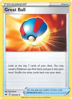 Pokémon-Karte Great Ball 164/202