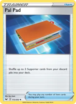 Pokémon-Karte Pal Pad 172/202