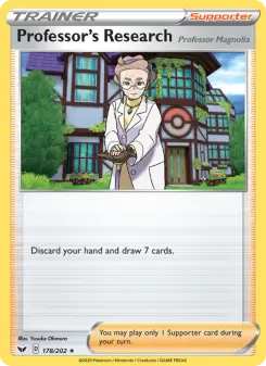Pokémon-Karte Professor's Research (Professor Magnolia) 178/202