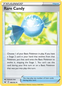 Pokémon-Karte Rare Candy 180/202
