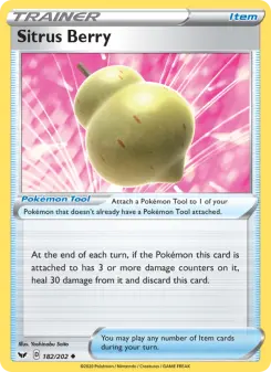 Pokémon-Karte Sitrus Berry 182/202