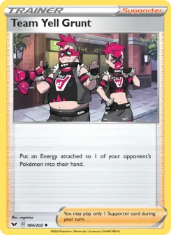Pokémon-Karte Team Yell Grunt 184/202